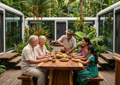 Woodstock Microhome lifestyle blending with Costa Rican culture and community.